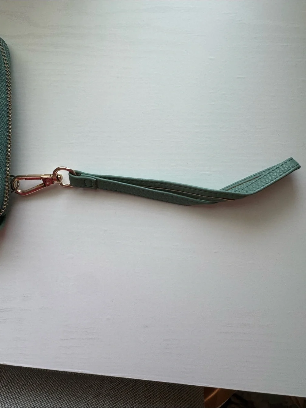 Embossed Green Wristlet Wallet